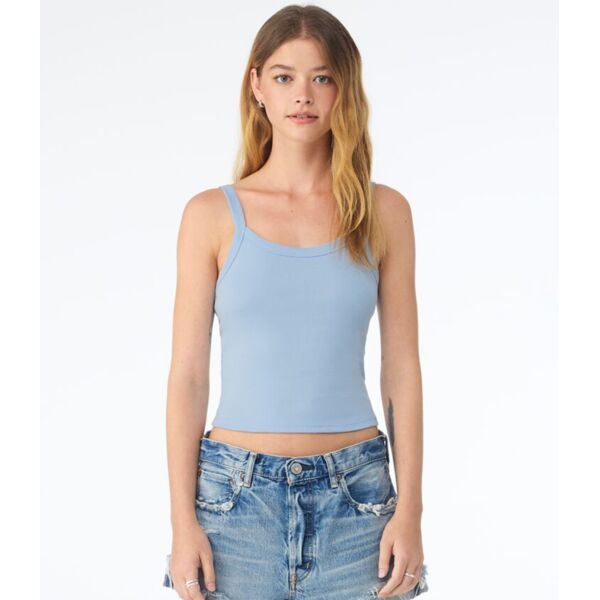 Bella Ladies Micro Rib Spaghetti Strap Tank Top Thumbnail