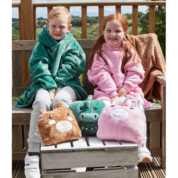 Brand Lab Kids Character Cushion Hooded Blanket Thumbnail