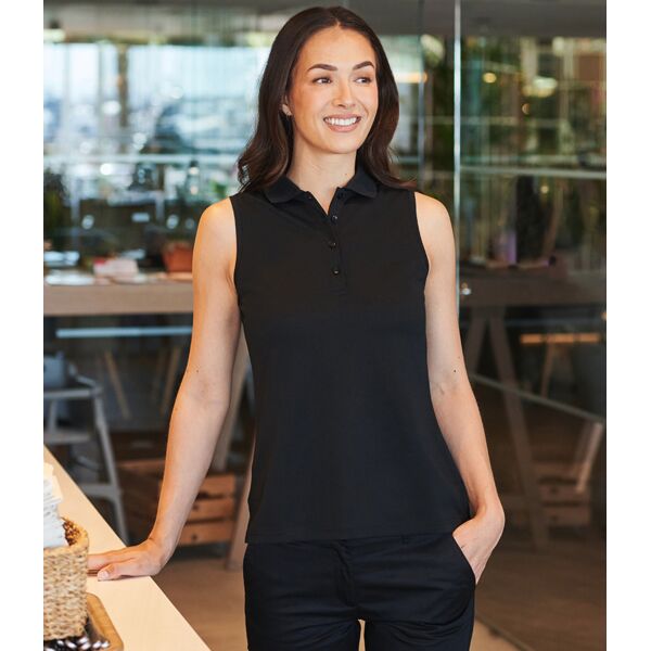 Henbury Ladies Sleeveless Coolplus® Polo Shirt Thumbnail